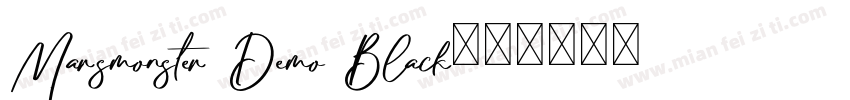 Marsmonster Demo Black字体转换